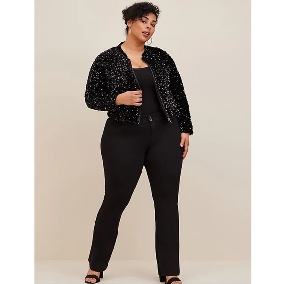 Torrid 1 SEQUIN CROP JACKET - Picture 3 of 14